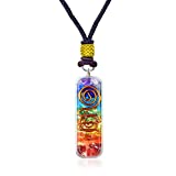 Orgone Chakra Healing Pendant with Adjustable Cord  7 Chakra Stones Necklace for E-Energy Protection and Spiritual Healing