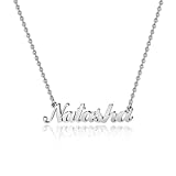Hidepoo Natasha Name Necklace  Personalized Name Pendant Necklace, Dainty Natasha Necklace Chain Jewelry Gifts for Women Girls