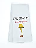 Christmas Story Movie Decor - Holiday Funny Kitchen Hand Towels (Leg Lamp, Fragile!)