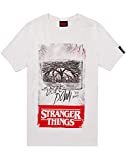 Stranger Things T Shirt Mens Upside Down Adults White (Small)