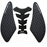 KYN for Kawasaki ZX6R 2007 2008 Motorcycle Transparent 3M Gas Tank Pad Anti Slip Stickers Side Fuel Gas Grip Decal Protector (Black)