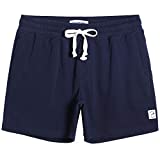 maamgic Mens Athletic Gym Shorts 5.5" Elastic Waist Casual Pajama Pocket Jogger Men Workout Short Pants Navy