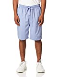 Nautica Men's Soft Woven 100% Cotton Elastic Waistband Sleep Pajama Short, Blue Bone, Large