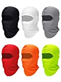 SATINIOR 6 Pieces Face UV Protection Balaclava Silk Balaclava Full Face Cover Ice Silk Balaclava Face Cover Windproof Dustproof Sunscreen Cover for Women Men Outdoor Sports, adult size