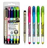 G.T. Luscombe Company, Inc. Accu-Gel/Pigma Micron Bible Marking Study Kit | No Bleed Solid Gel Ink Highlighter & Pigmented Ink | No Smearing or Fading | Long Lasting Bright Colors (Set of 5)