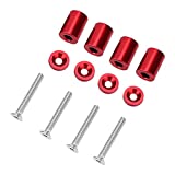 10Pcs Hlyjoon JDM Hood Spacers Aluminum Alloy Engine Hood Ventilation Spacer Riser Kit Replacement Parts Fit for 6mm Turbo Motor Universal