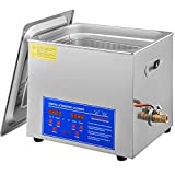 VEVOR Professional Ultrasonic Cleaner 10L/2.5 Gal, Easy to Use with Digital Timer & Heater, Stainless Steel Industrial Machine for Jewelry Dentures Small Parts, 110V, FCC/CE/RoHS Certified