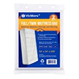 VICMORE 2 Pack Full/Twin Mattress Storage Bags 54-Inch by 100-Inch Mattress Bags for Disposal Twin Mattress Plastic Covers for Moving