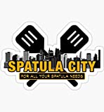 Spatula City, Movie Business Logo from UHF. Weird Al Yankovic. - Sticker Graphic - Auto, Wall, Laptop, Cell, Truck Sticker for Windows, Cars, Trucks