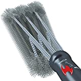 Kona 360 Clean Grill Brush - 18 inch Best BBQ Grill Brush - Stainless Steel 3-in-1 Grill Cleaner Provides Effortless Cleaning