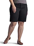 Lee Women's Plus Size Relaxed-Fit Avey Knit-Waist Cargo Bermuda Short, Black, 20W Medium