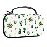 Carry Case for Nintendo Switch,Lokigo Hard Shell Shockproof Portable Full Protective Travel Case Cover Bag for Nintendo Switch Console Joy-Con & Accessories with Inner Pocket 20 Card Slots Cacti