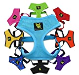 Classic Dog Harness Innovative Mesh No Pull No Choke Design Soft Double Padded Breathable Vest for Eco-Friendly Easy Control Walking Quick Release for Puppies Toy Breeds & Extra-Small Dogs (XS, Blue)