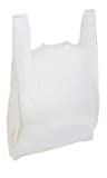 1000ct Large Plastic Grocery Reusable T-shirts Carry-out Bag Plain White