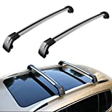 JDMON Compatible with Roof Rack Cross Bars Volvo XC60 2013 - 2018 with Side Rails Anti-Theft Locks Desigh, Aluminum Luggage Rack Crossbar for Rooftop Cargo Bag Carrier Kayak Canoe Bike, Sliver