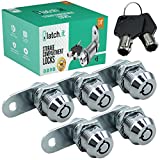 LATCH.IT 7/8 RV Storage Locks | 5-Pack RV Compartment Locks | Utility Cam Lock | 100% Metal RV Locks for Storage Door on Camper or Trailer | RV Cam Locks with 10 Keys by RV Lock Experts!