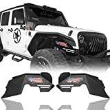 Hooke Road Front Inner Fender Liners Distressed US Flag Compatible with Jeep Wrangler JK & Unlimited 2007-2018 Sport Sahara Rubicon 2/4 Doors