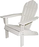 RESINTEAK Adirondack Chair, Premium HDPE All-Weather Poly Lumber, Upmost Style and Comfort, Outdoor Seating for Patio, Firepit, Porch, Poolside and Yards, Classic Essential Adirondack Chairs (White)