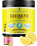 KEY NUTRIENTS Electrolytes Powder No Sugar - Refreshing Lemonade Electrolyte Drink Mix - Hydration Powder - No Calories, Gluten Free - Powder and Packets (20, 40 or 90 Servings)