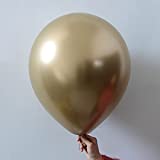 Chrome Gold Balloons 18 Inch 10 Pcs Baby Shower Party Balloons Happy Birthday Decoration Balloons Metallic Gold Helium Balloons