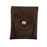 Hide & Drink, Leather Minimalist Coin Pouch, EarPods Case, SD Card Holder, Wallet and Cash Organizer, Handmade Includes 101 Year Warranty (Bourbon Brown)