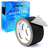 GMKbuy Gaffers Tape  2 Inch x 10 Yard Matte Black  Heavy Duty, Non-Reflective, Easy to Tear, Leaves No Residue, Waterproof Cloth Gaff Tape to Secure Cords & Wires for Home, Office, & Media Industry