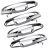 FAERSI 4pcs Outside Exterior Door Handle Front Rear Driver & Passenger Side Replacements for Cadillac Escalade Chevy Silverado GMC Sierra Yukon Pickup Truck SUV 2007 2008 2009 2010 2011 2012 2013
