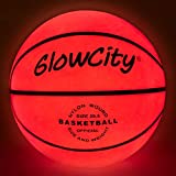 GlowCity Glow in The Dark Basketball - Light Up, Indoor or Outdoor Basketballs with 2 LED Lights and Pre-Installed Batteries