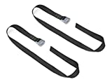 PowerTye 1.5in x 4ft Heavy-Duty Lashing Strap with Heavy-Duty Buckle - Made in USA - 300 lb. Working Load Limit - Black - 2-Pack
