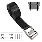 Battery Tie Down Straps for Boats,Stainless Steel Cam Buckle Straps,Cooler Tie Down Kit with Stainless Brackets and SS Screws Used for Fuel Tank, Cooler, YETI, RTIC, RV and More