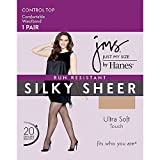 JUST MY SIZE womens Run Resistant Control Top pantyhose, Nude, 1X-2X US