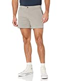 Goodthreads Men's Slim-Fit 5" Inseam Flat-Front Comfort Stretch Chino Shorts, -light grey, 34
