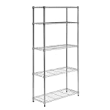 5-Tier Chrome Heavy-Duty Adjustable Shelving Unit with 200-lb Per Shelf Weight Capacity