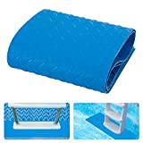 2 Rolls of Pool Ladder Mat - 9 * 35.4in Per Roll 2.5mm Thickened Swimming Pool Step Mat with Non-Slip Surface, Vinyl Stairs Protection Cushion Pad - Blue