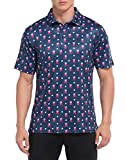 LRD Golf Shirts for Men UPF 50 Moisture Wicking Short Sleeve Polo Shirt 19th Hole - XL