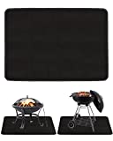 BAIPOK Grill Mats for Outdoor Grill, 48"X 30" Fire Pit Mat Fireproof Mat, Hearth Mats for Fireplaces Fire Resistant, Wood Stove Hearth Pads, BBQ Grill Mat Deck and Patio Protective Mats, Reusable