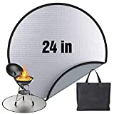 Globall Round Fire Pit Mat,24 Inch Under Grill Mat,Heat Resistant Fireproof Mat,Washable Grill Floor Mat Protect Deck Patio Ember Mat