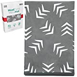 S&T INC. High Chair Mat, Splat Mat for Arts, Crafts, Playtime, Water Resistant and Machine Washable, 42 Inch x 42 Inch, Grey Scatter Print