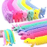 20 Pack Fidget Sensory Toys,Stretchy String Toys for Easter Christmas Party Favors,Dinosaur and Unicorn Styles Relaxing Toys for Autistic Children Increase Focus and Reduce Stress