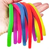 12 Pcs Fidget Toy Stretchy String Sensory Set Build Resistance Squeeze Strengthen Arms Pull, Silicon Noodle Stress Relieve Anxiety for Kids with ADD, ADHD Autism Adults to Increase Patience (12 PACK)