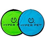 Hyper Pet Flippy Flopper Dog Frisbee Interactive Dog Toys [Flying Disc Dog Fetch Toy - Floats in Water & Safe on Teeth] (Pack of 2, Colors Will Vary)