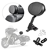 PBYMT Adjustable Plug-in Driver Backrest Rider Backrest Kit Compatible for Harley Touring Road King Street Glide Electra Glide 1997-2023