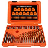 XEWEA Screw&Bolt Extractor Set and Drill Bit Kit, Easy Out Broken Lug Nut Extraction Socket Set (Screw Extractor+Drill Bit)