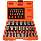 XEWEA 25Pcs Screw Extractor Set Hex Head Multi-Spline Easy Out Bolt Extractor Set, Chrome Molybdenum Alloy Steel Rounded Bolt Remover