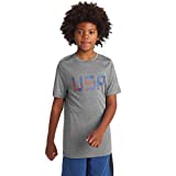 C9 Champion boys Tech Short Sleeve Tshirt T Shirt, Medium Gray Heather/Usa, Large US