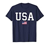 USA T Shirt Women Men Kids Patriotic American Flag July 4th T-Shirt
