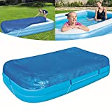 Rectangular Pool Cover,Fits 120 in x 72 in Inflatable Rectangle Swimming Pool Cover, Inflatable Pool Cover, Dustproof Rainproof Waterproof Square for Garden Outdoor Paddling Family Pools Protector