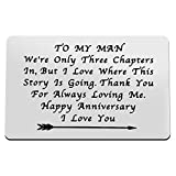 Wallet Insert Card Anniversary Wedding Gifts for Husband Boyfriend 3 Years Anniversary Card To My Man Wedding Engagement Gift for Boyfriend Fiance Birthday Valentines Gift I Love You Gifts for Him