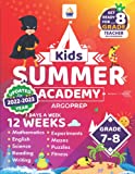 Kids Summer Academy by ArgoPrep - Grades 7-8: 12 Weeks of Math, Reading, Science, Logic, Fitness and Yoga | Online Access Included | Prevent Summer Learning Loss