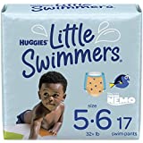 Swim Diapers Size 5-6 - Huggies Little Swimmers Disposable Swimming Diapers, Large, 17 Ct